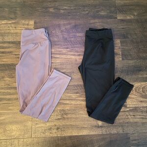 Leggings Set - Black and Mauve